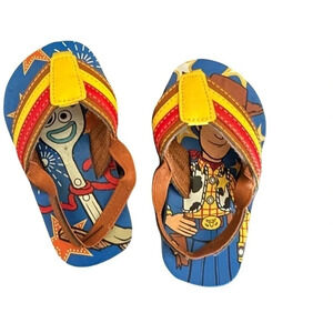 Toddler Toy Story Flip-Flops With Heel Strap Size 5.5